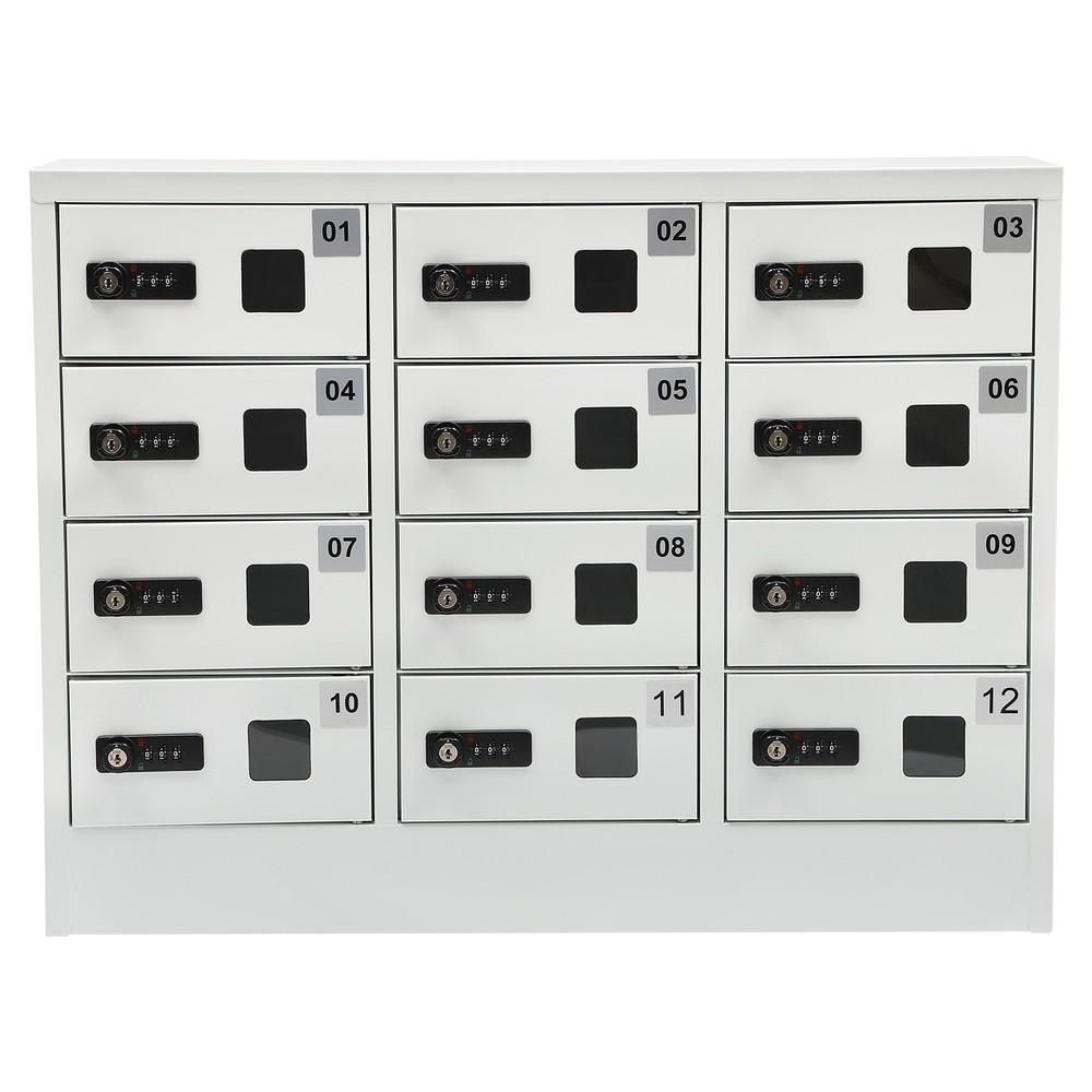 Cellphone Locker 12 Slots Charging Station Combination Lock For iPad Storage
