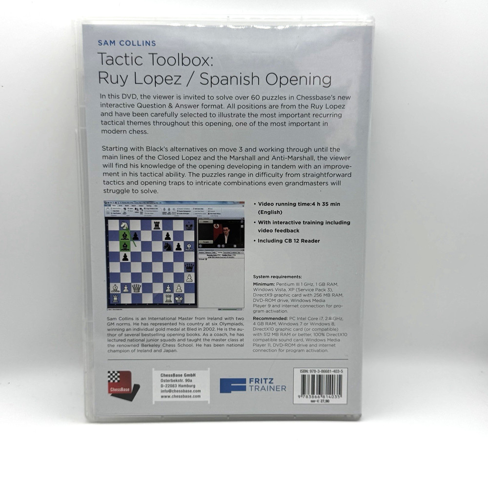 Fritz Trainer - Tactic Toolbox: Ruy Lopez/Spanish Opening - Sam Collins DVD-ROM