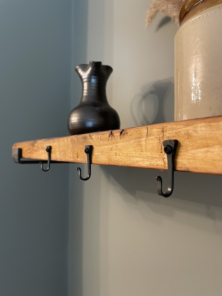 Black Hand Forged Blacksmith Horseshoe Nail Hook