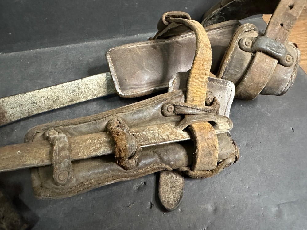 Vintage Set Bashlin Pole Climber Gaffes, Bashlin Leathers, Spikes