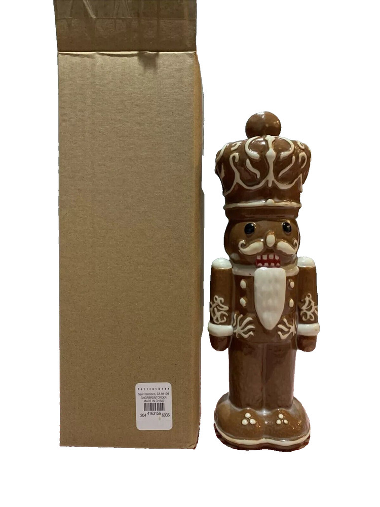 Pottery Barn Gingerbread Christmas Decor Nutcracker NIB