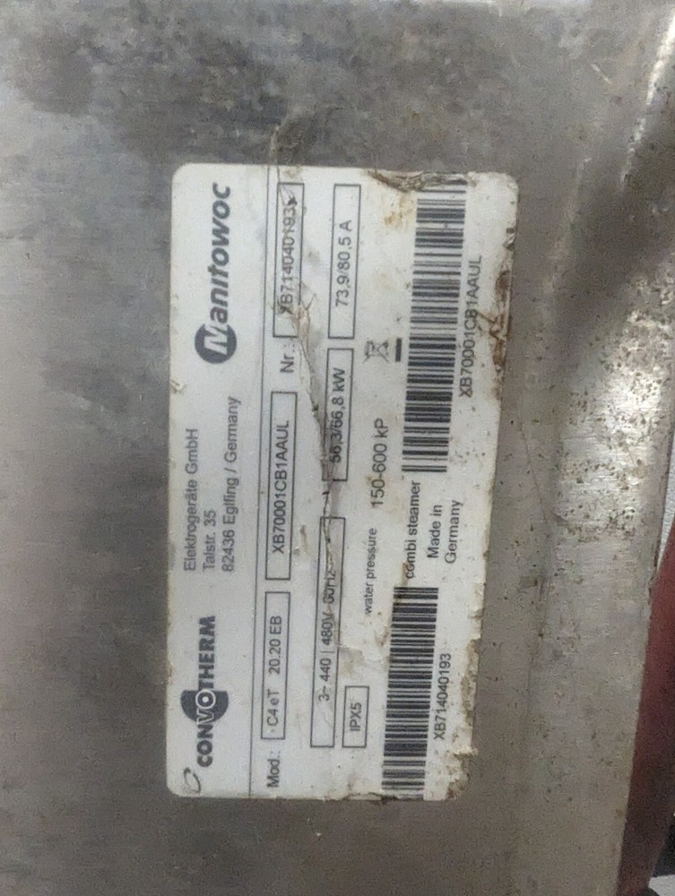 Convotherm C4ET20.20ES DD Full-SizeRoll Combi Oven w/ Programmable Controls, ...
