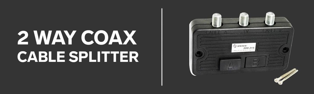 Easy Install Coax Cable Splitter & Manual AB Switch - Dual Device Solution