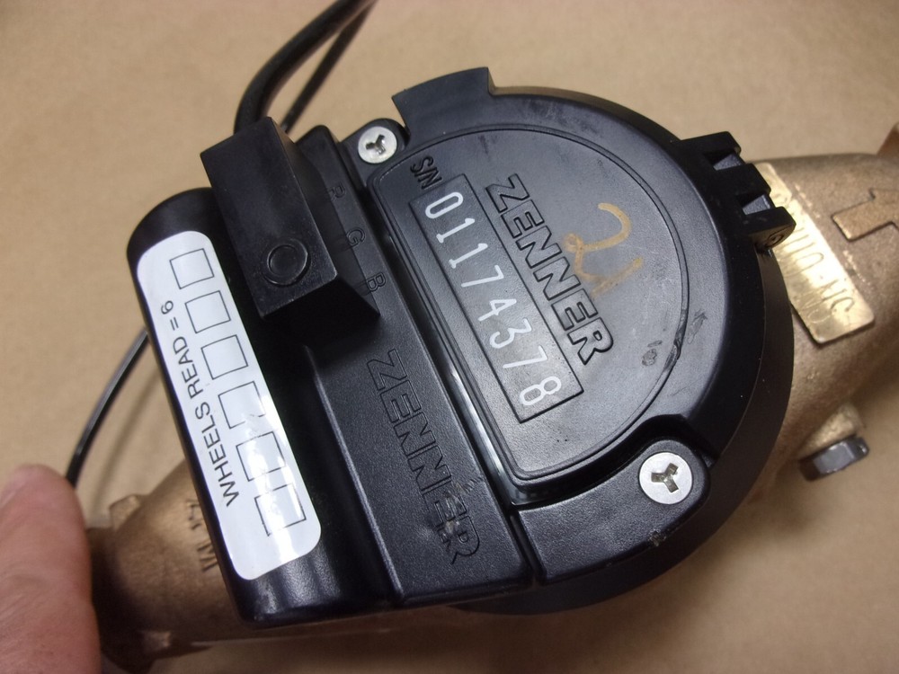 Zenner 1" ZPM Nitro 1 Bronze Water Line Meter Direct Read Wireless Scancoder