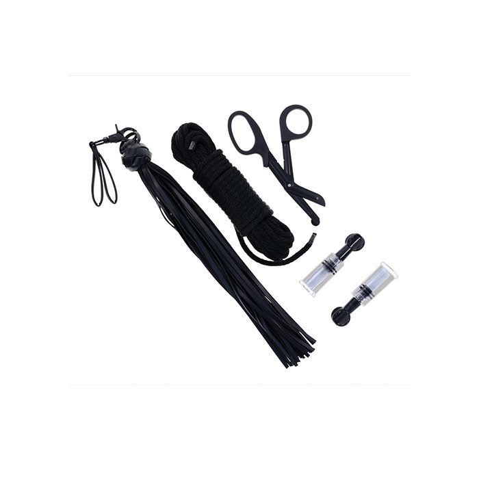 Saffron Tied & Twisted Bondage Set Black