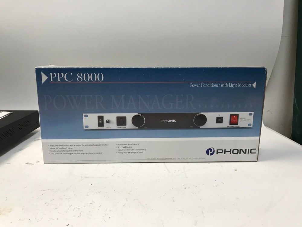 PHONIC PPC8000 POWER CONDITIONER AND LIGHT MODULE