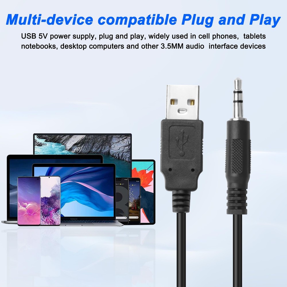 Mini Computer Speaker for Desktop PC 3.5mm TRS Input with Volume Control USB ...