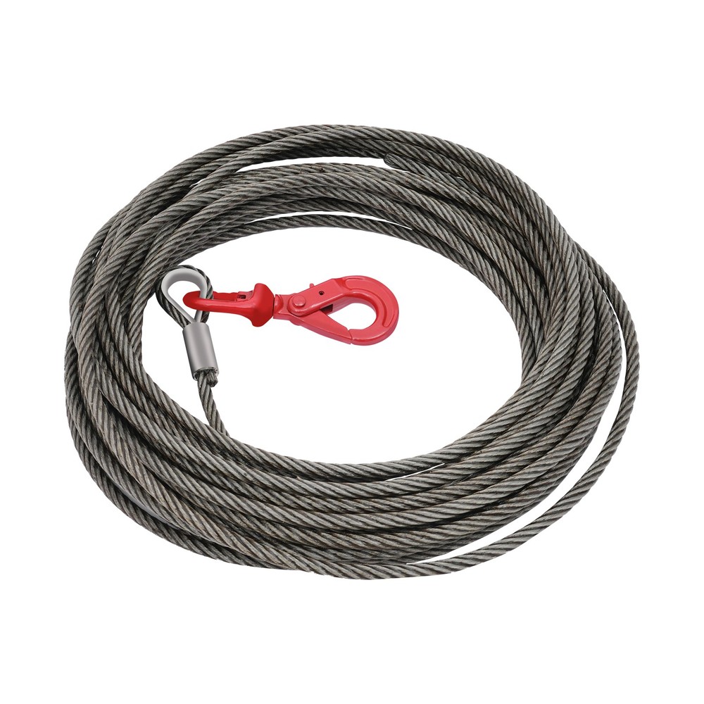 Steel Winch Cable 100ft with Self-locking Hook and High Load Capacity