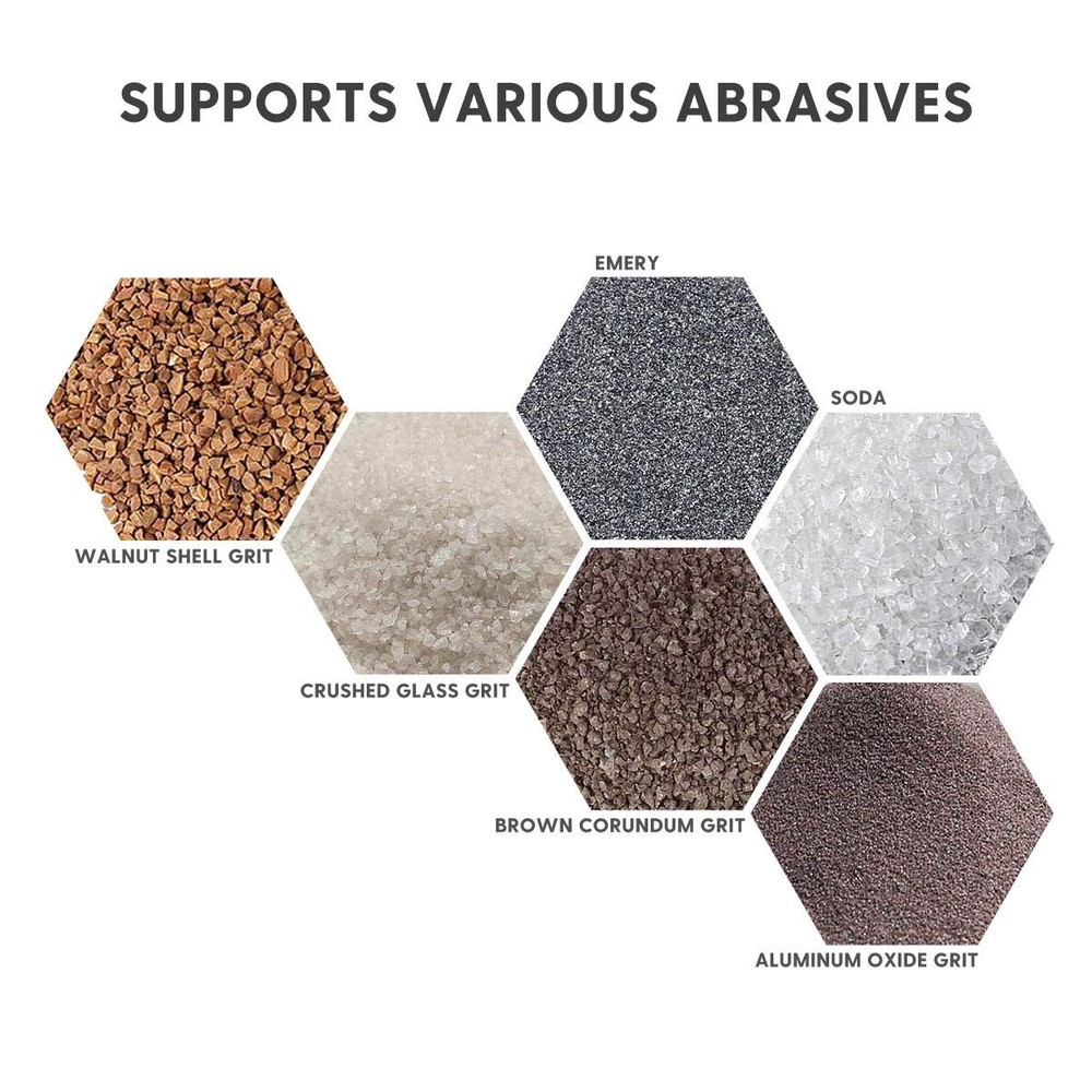 Sand Blaster Kit, Sandblaster with 2 Replaceable Tips Quick Connect, Works wi...