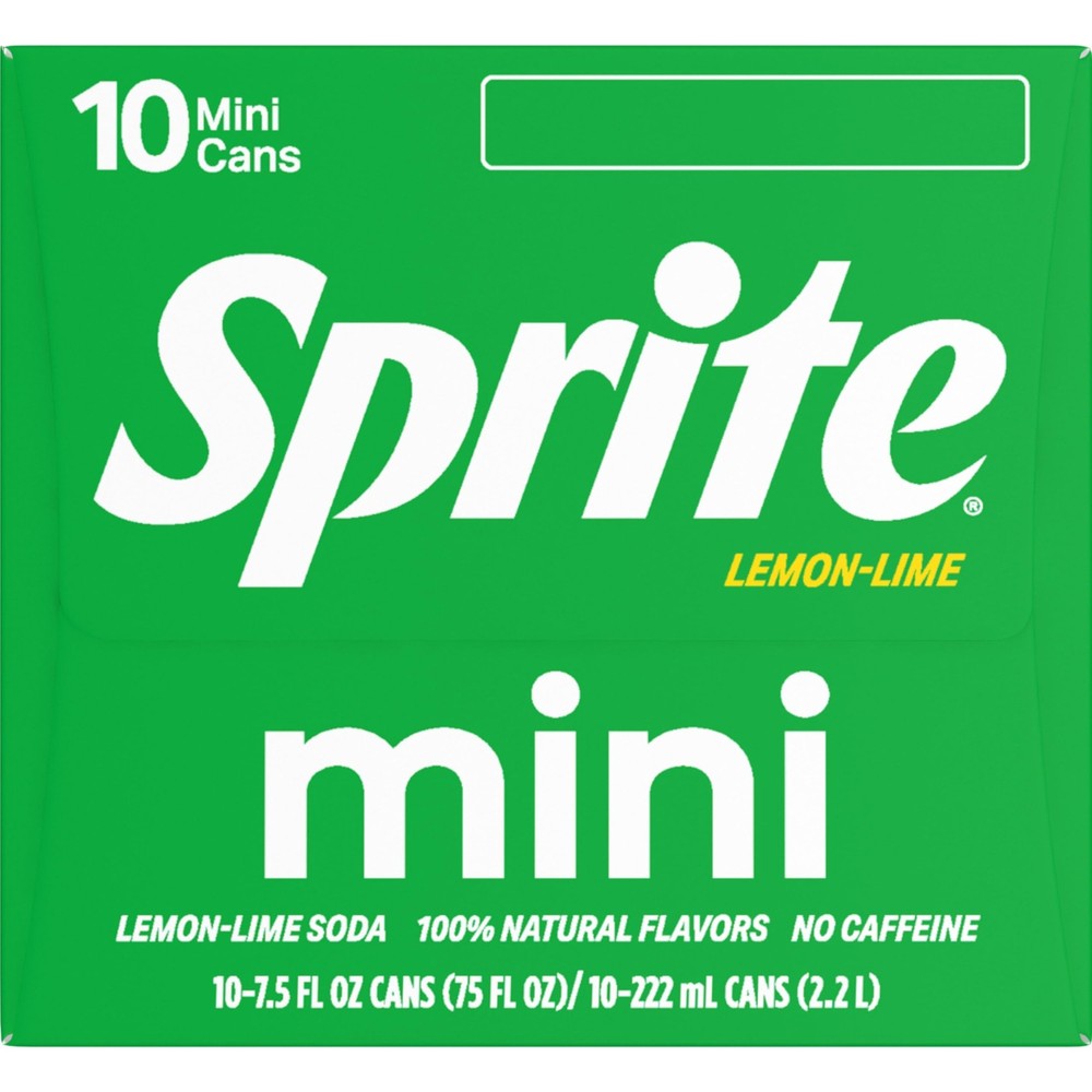 Lemon Lime Soda Soft Drinks 7.5 fl oz 10 Pack Cans