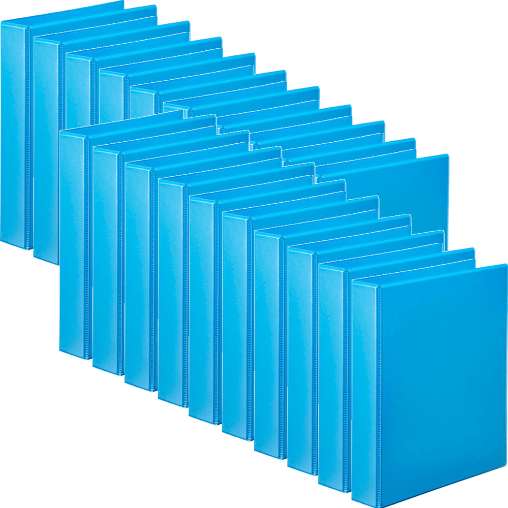 NEW Marbig Clear View Insert Ring Binder Folder 2D 25mm A4 Marine Blue 20 Pack