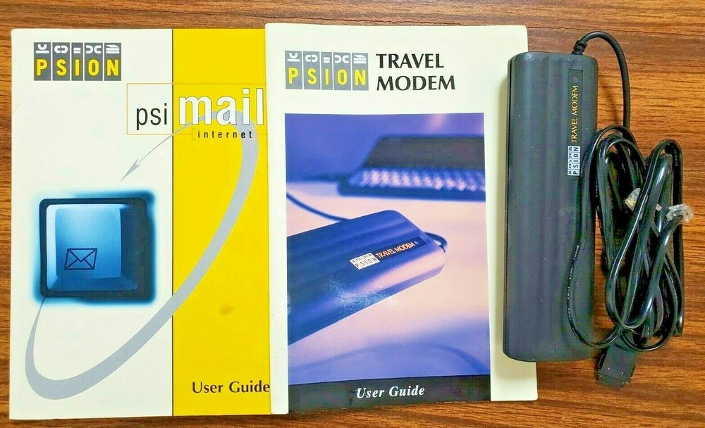 Psion Travel Modem with User Guide and psi mail internet User Guide