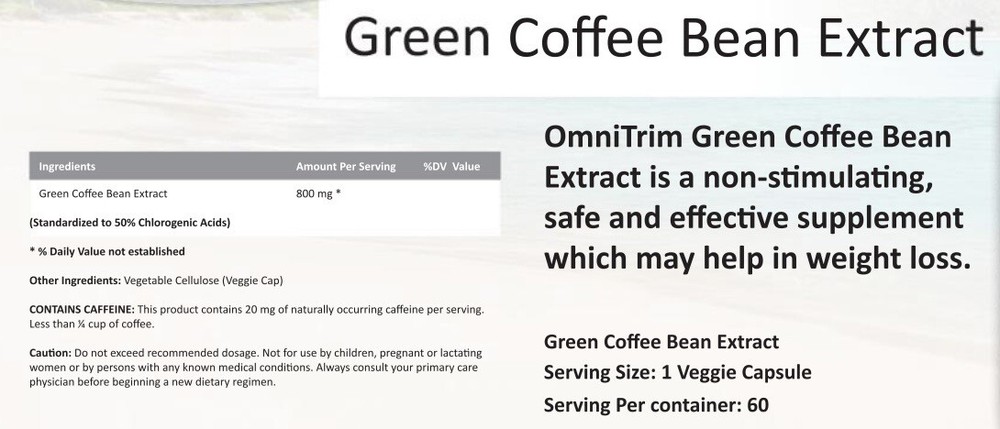 OMNITRITION OmniTrim Green Coffee Bean Extract