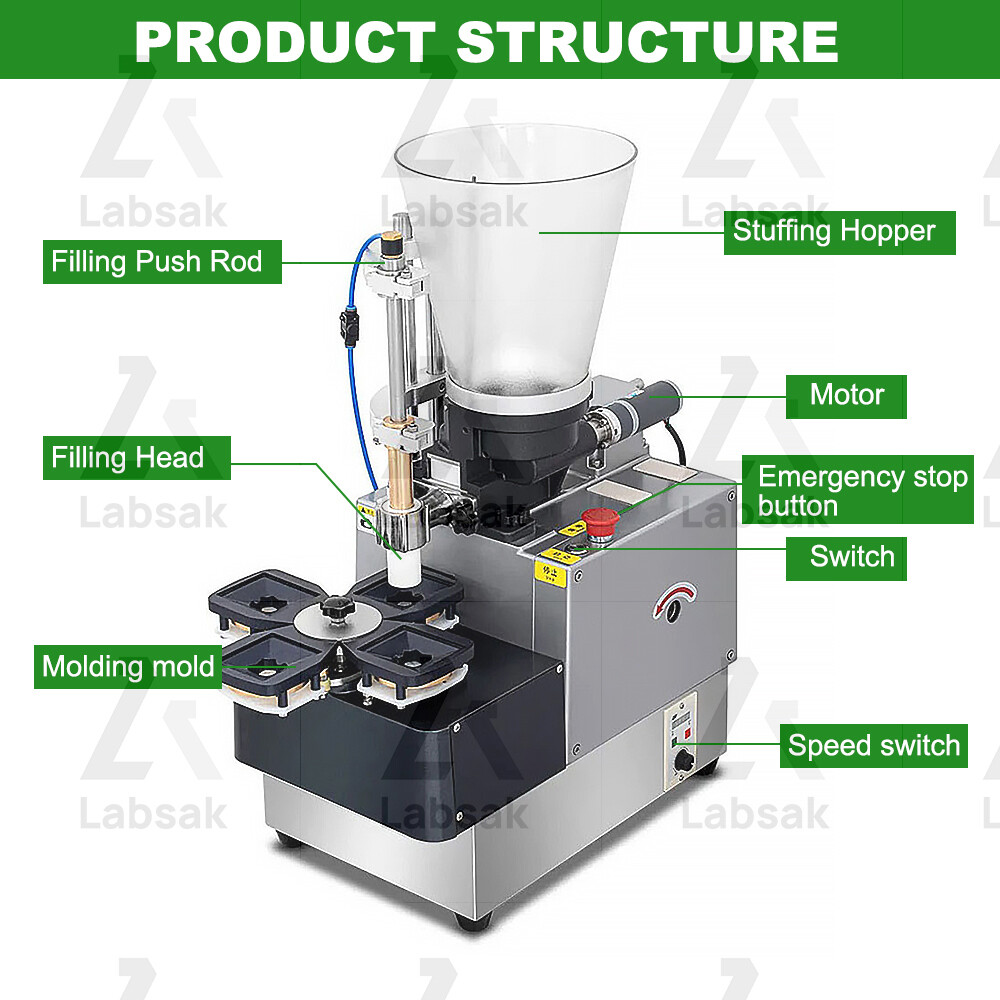 Semi Automatic Small Wonton Wrapper Making Machine Wonton Wrapping Making