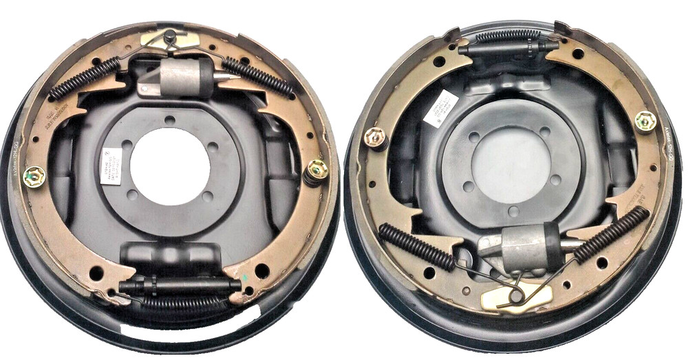 Pair of ﻿12" x 2" Hydraulic Brake Backing Plates (L&R sides) Trailer 5 bolt 7k