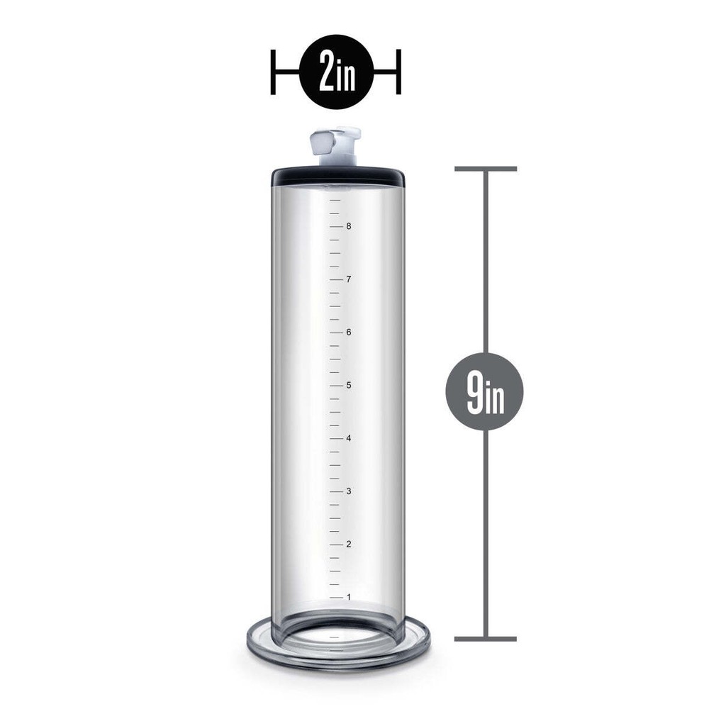 Performance - Nterchangable 9" L x 2" W Acrylic Cylinder Penis Pump Accessory