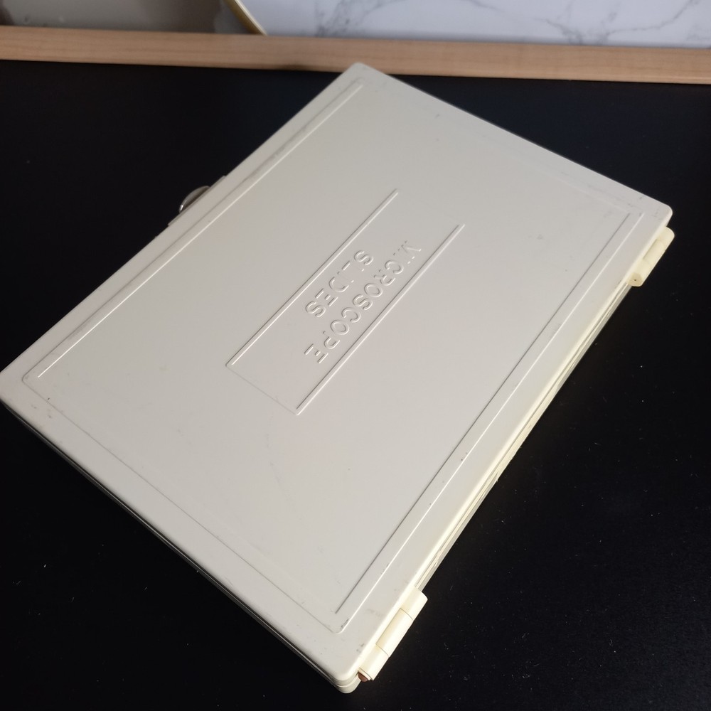 Fisher Brand Off-White Plastic Microscope Slide Case 100 Slots