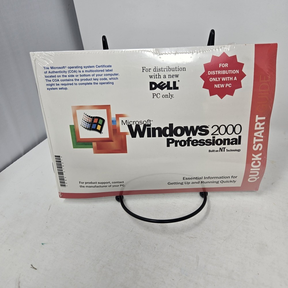 Microsoft Windows 2000 Professional Quick start Guide Booklet w/Disc