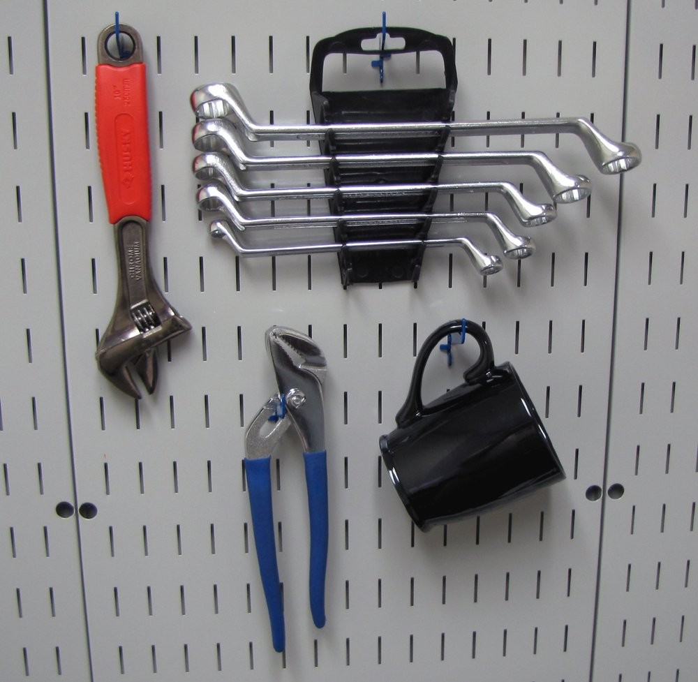 Wall Control Blue Pegboard Kit: Deluxe Storage & Organization, 50 lbs Capacity