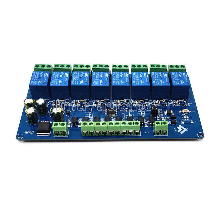 8 Channel Modbus Rtu Relay Module RS485 TTL 7-30V Communication Control Switch