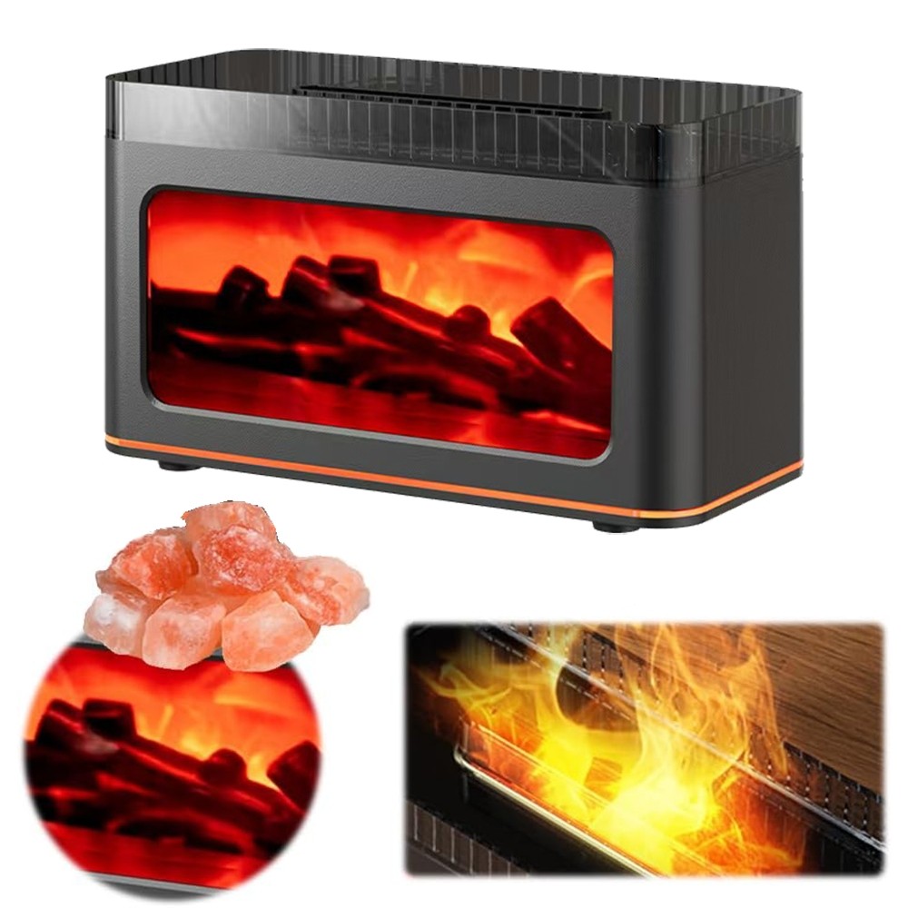 US 7 Colors Fireplace Flame Air Diffuser Humidifier Aromatherapy Remote Home Car