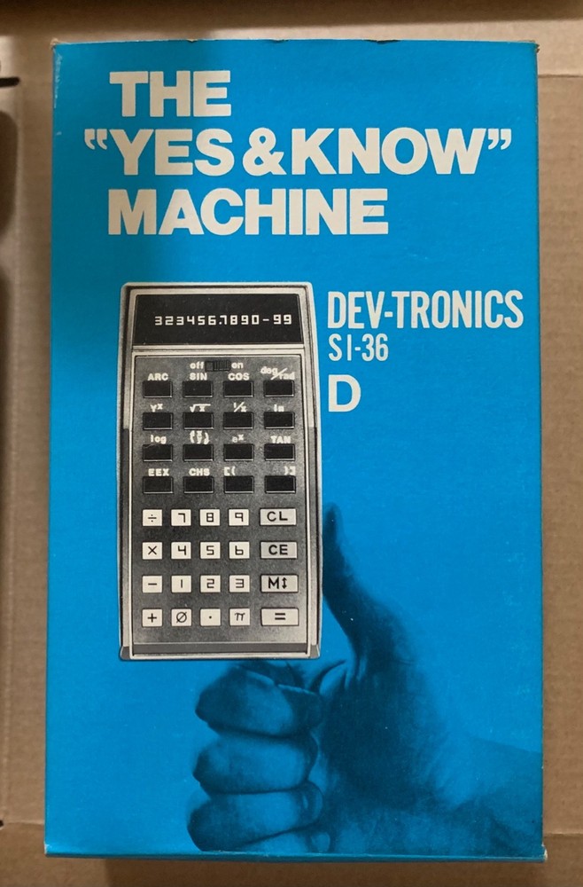 Vintage Dev Tron Si-36 Calculator NEW OLD STOCK Dev-Tronics With Box