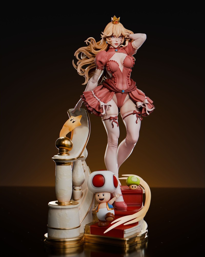 Princess Peach Statue 3D Printed kit Unpainted/Unassembled