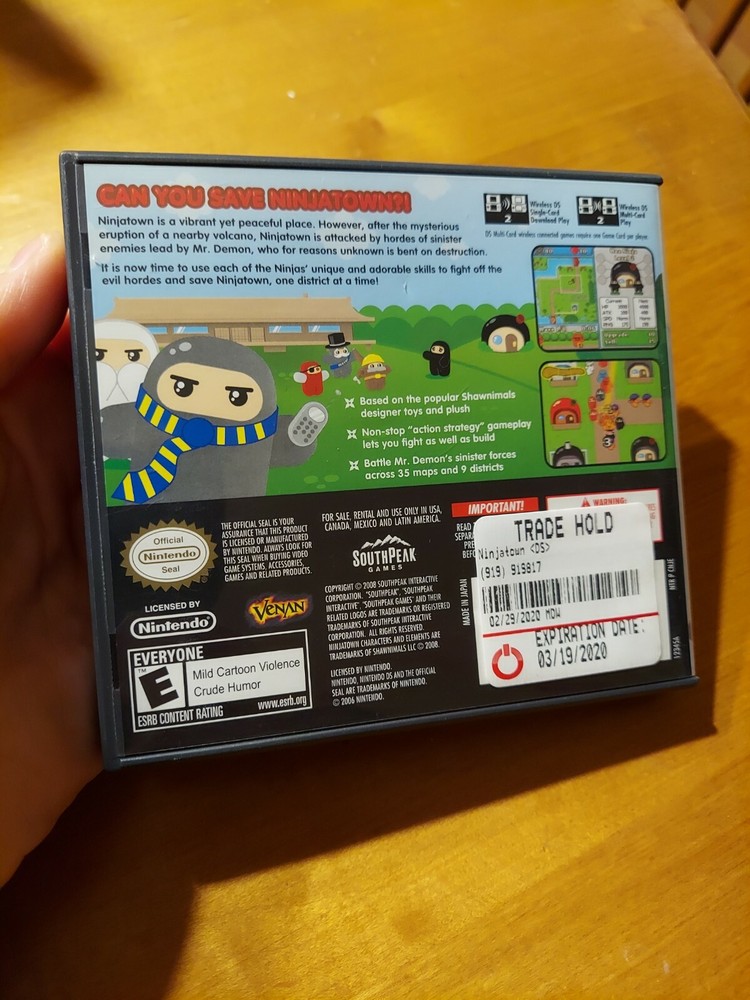 Nintendo DS Ninja Town EMPTY CASE NO GAME AS IS READ