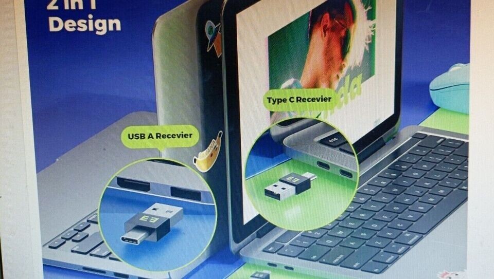 Computer 2pc Mouse Jiggler Mouse Simulator USB & Type C Discrete 2 in 1 plug