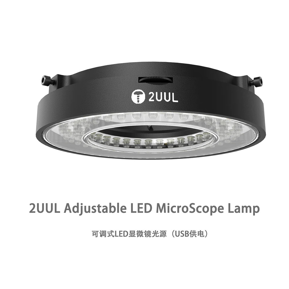 2UUL Adjustable LED Ring Light Monocular Binocular Microscope Camera Lamp Source