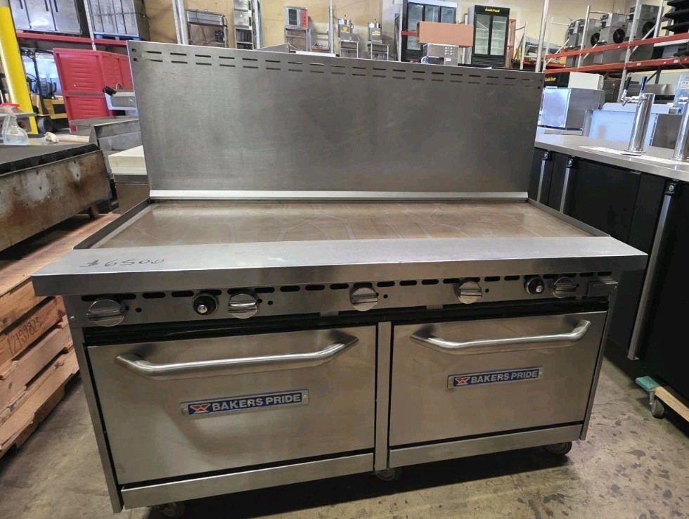 Bakers Pride 60" Griddle With 2 Oven Stoves