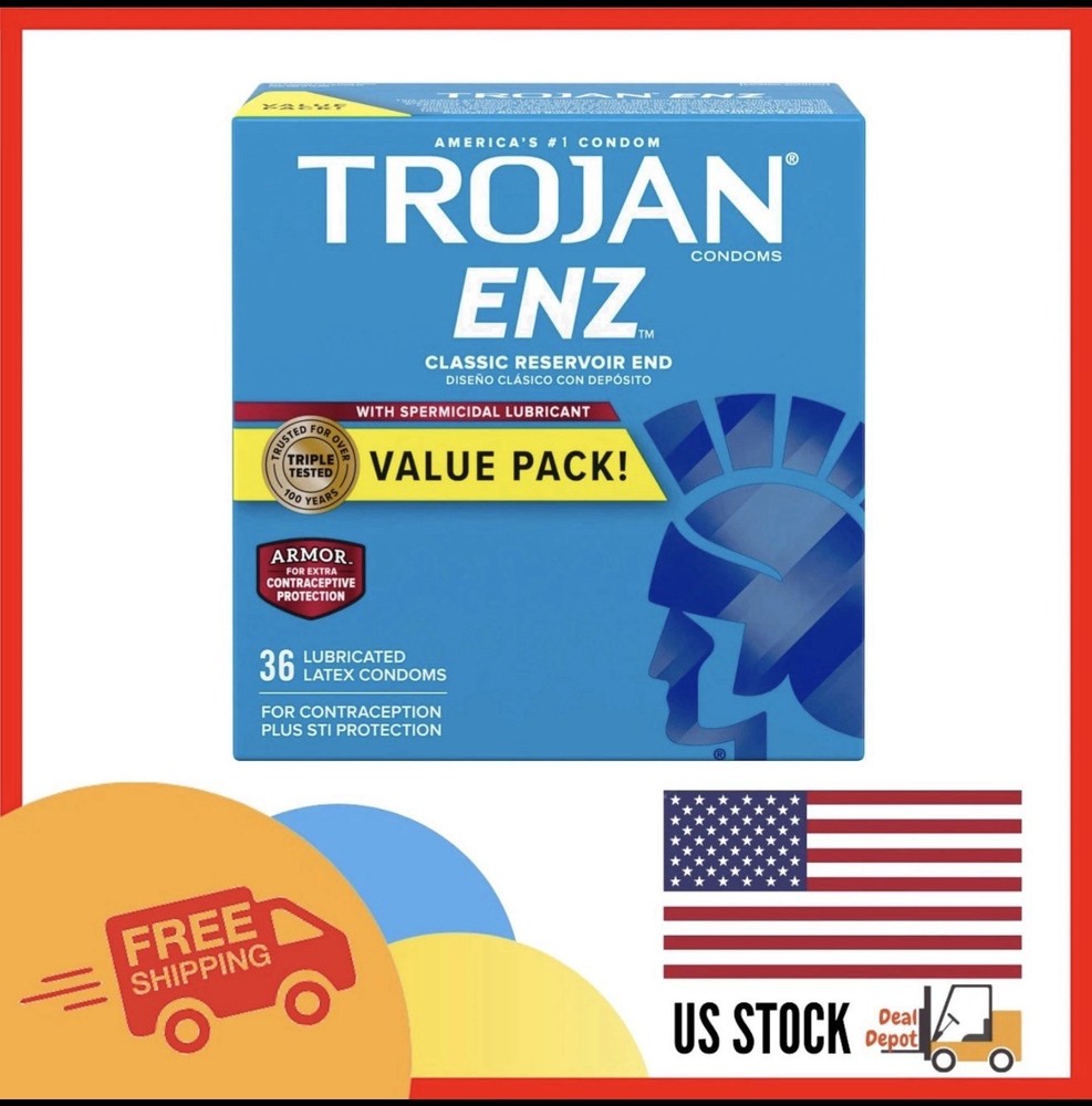ENZ Armor 36 Count Lubricated Spermicidal Condoms - Classic Comfort & Safety
