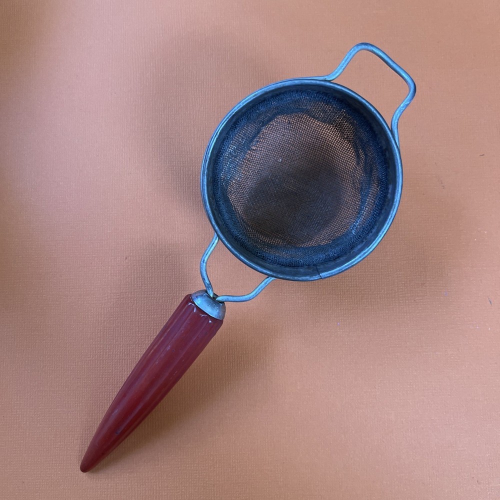 Vintage Red Bakelite Hand Sifter