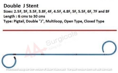 Double J stent with  6Fr 26cm 100 pieces Double J