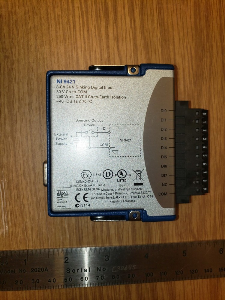 National Instruments NI 9421 cDAQ 8-Ch 24V Sinking Digital Input Module 
