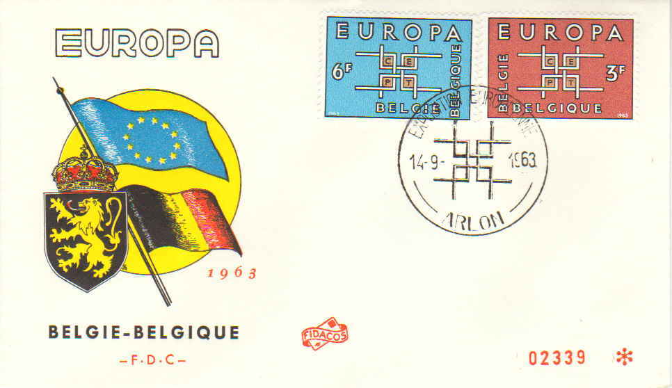 Belgium Scott 598-599 Unaddressed.