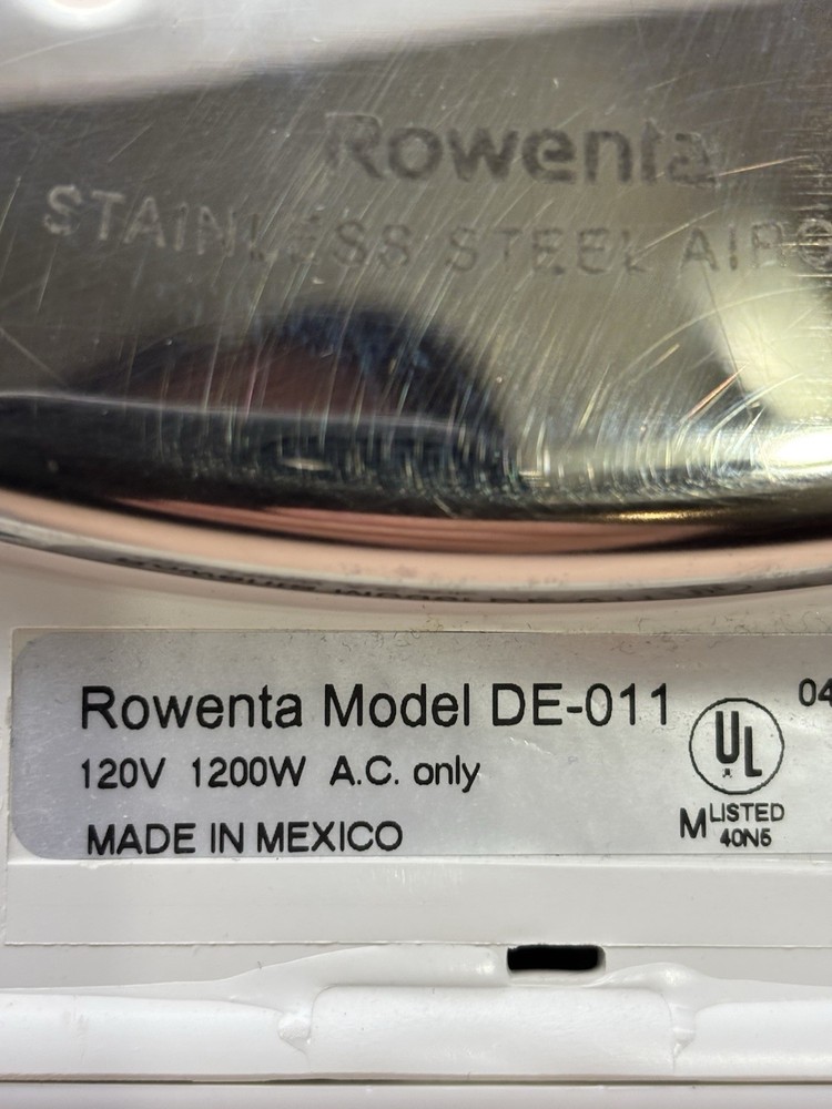 Rowenta Powerglide Steam Iron Model DE-011