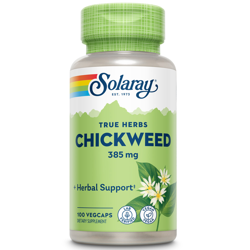 Solaray Chickweed Capsules, 385 mg, 100 Count