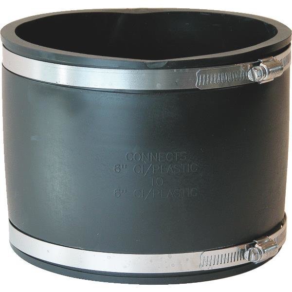 Flexible Fernco Rubber Boot 6" PVC Plastic Pipe Connector Coupling Coupler