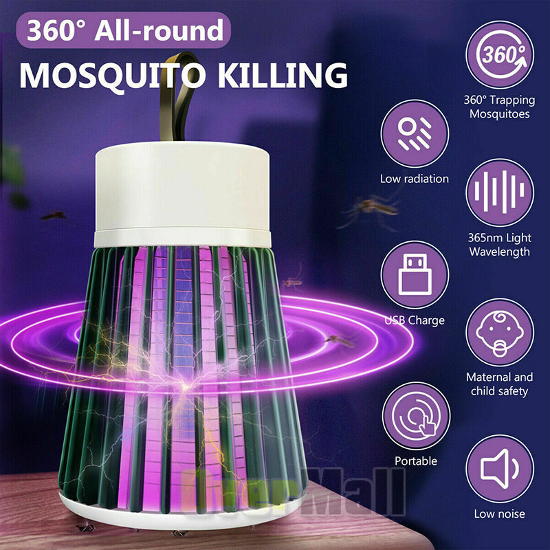 Electric Mosquito Fly Bug Insect Zapper Killer LED Light Trap Lamp Pest Control
