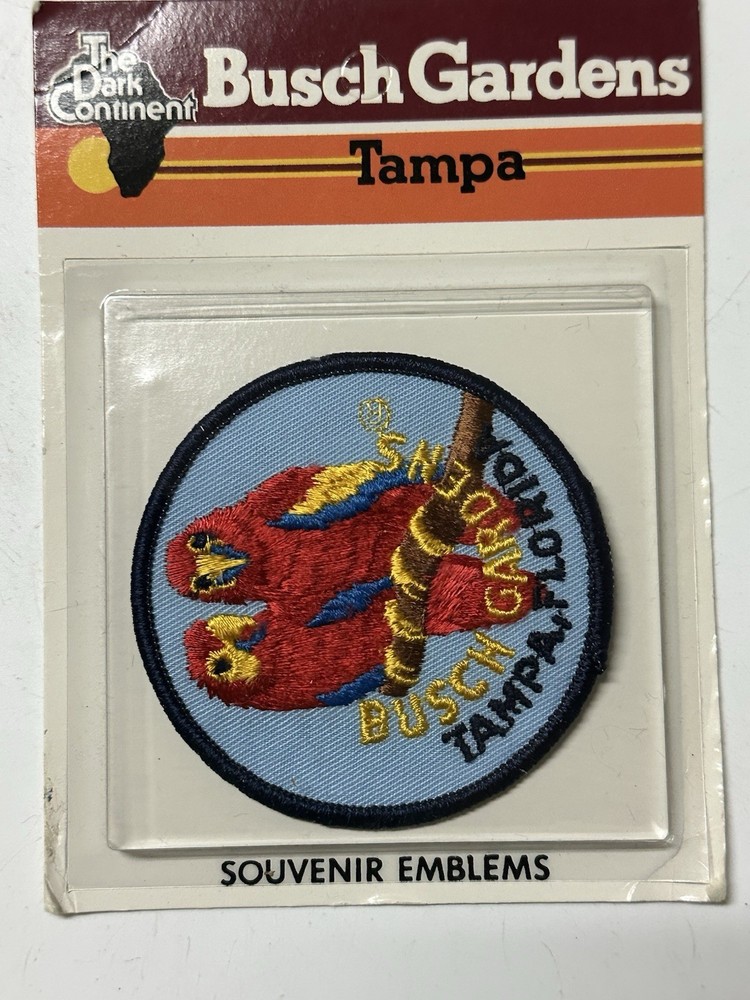 NOS Busch Dark Continent Parrots Patch (24C6)