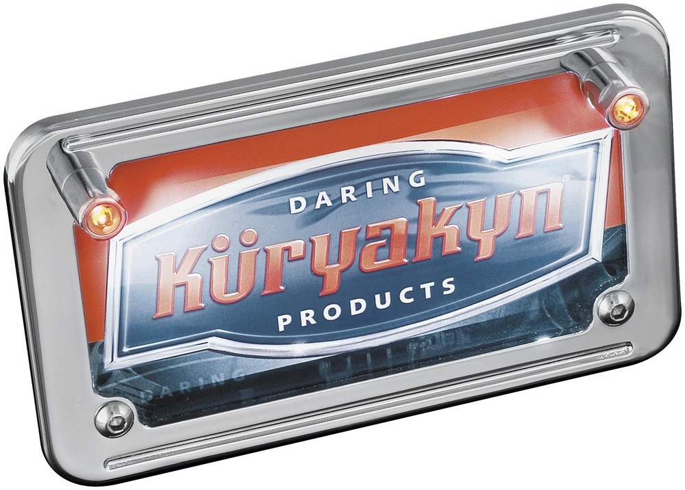 Kuryakyn 9398 LED License Plate Light with Red Accent Light
