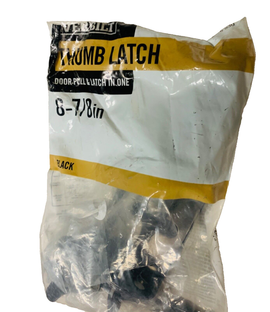 Everbilt Thumb Latch Door Pull and Latch In One Black