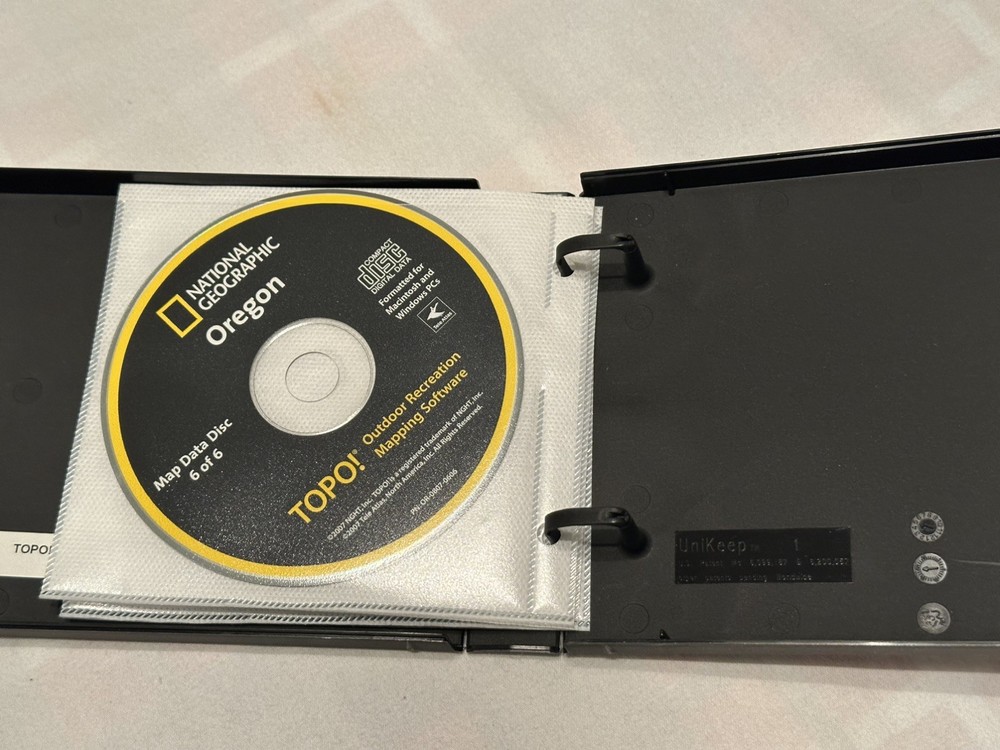National Geographic Topo CD Software Mapping for Oregon