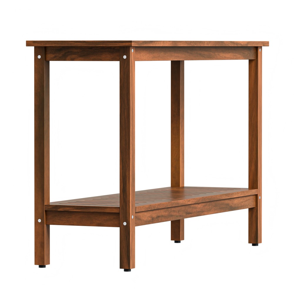 48" Console Table with Storage Behind Couch Sofa Table w/ Shelves For Garden
