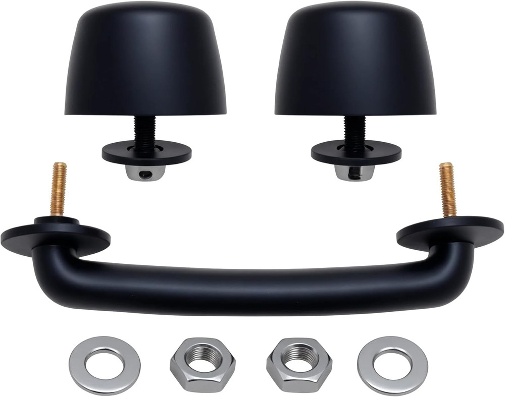Front Windshield Hold down Bracket, Rubber Bumper Cushion Hood Bump Stop Compati