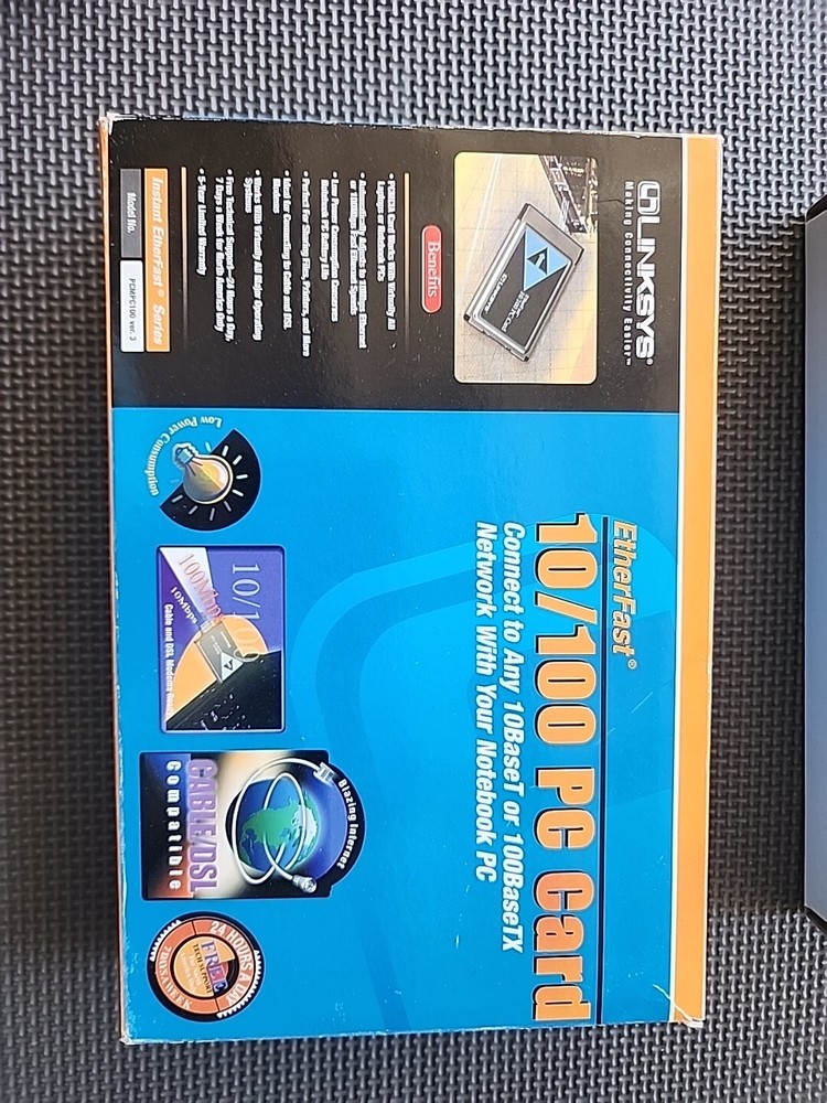 LINKSYS PCMPC100 ETHERFAST 10/100 PC CARD