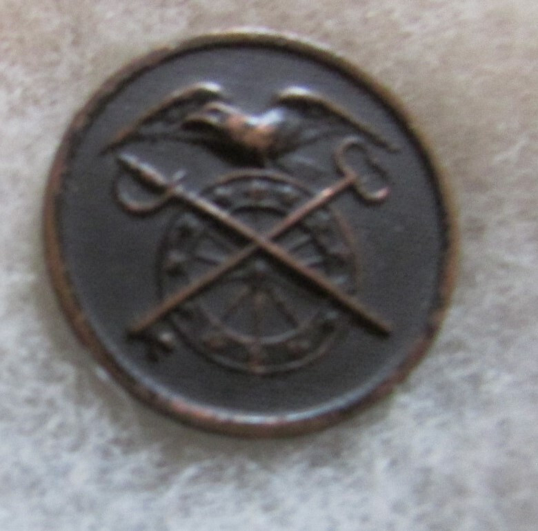 WW1 US Quartermaster Corps Collar Disc with nut