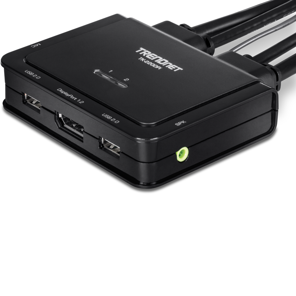 TRENDnet TK-220DPi, 2-Port 4K DisplayPort KVM Switch