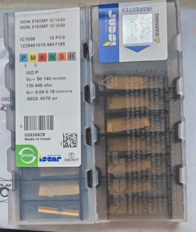 DGN 3102 MF IC 1030  Iscar Carbide inserts